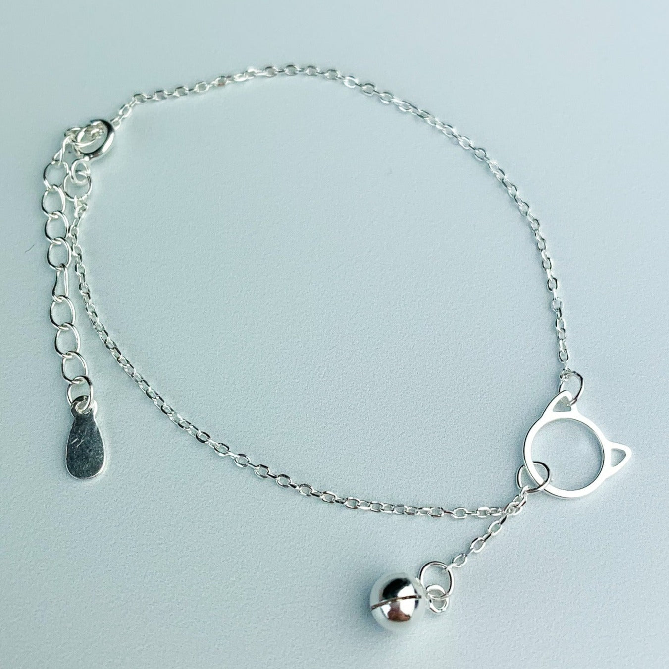 Cat Bracelet with Hanging Bell Charm