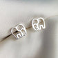 Elephant Outline Stud Earrings