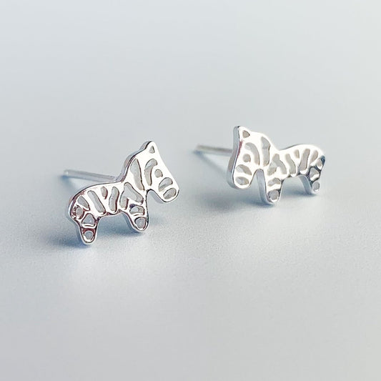 Tiny Zebra Stud Earrings