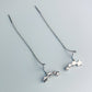 Star and Chain Threader Dangle Earrings