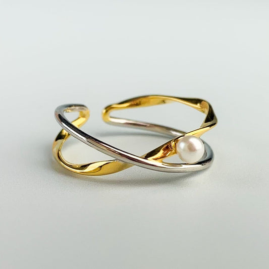Mixed Metals Adjustable Ring