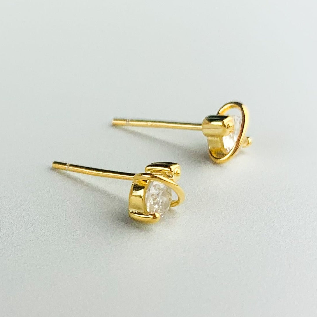 Tiny Crystal Stud Earrings