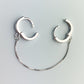 Double Piercing Chain Linked Hoop Earring