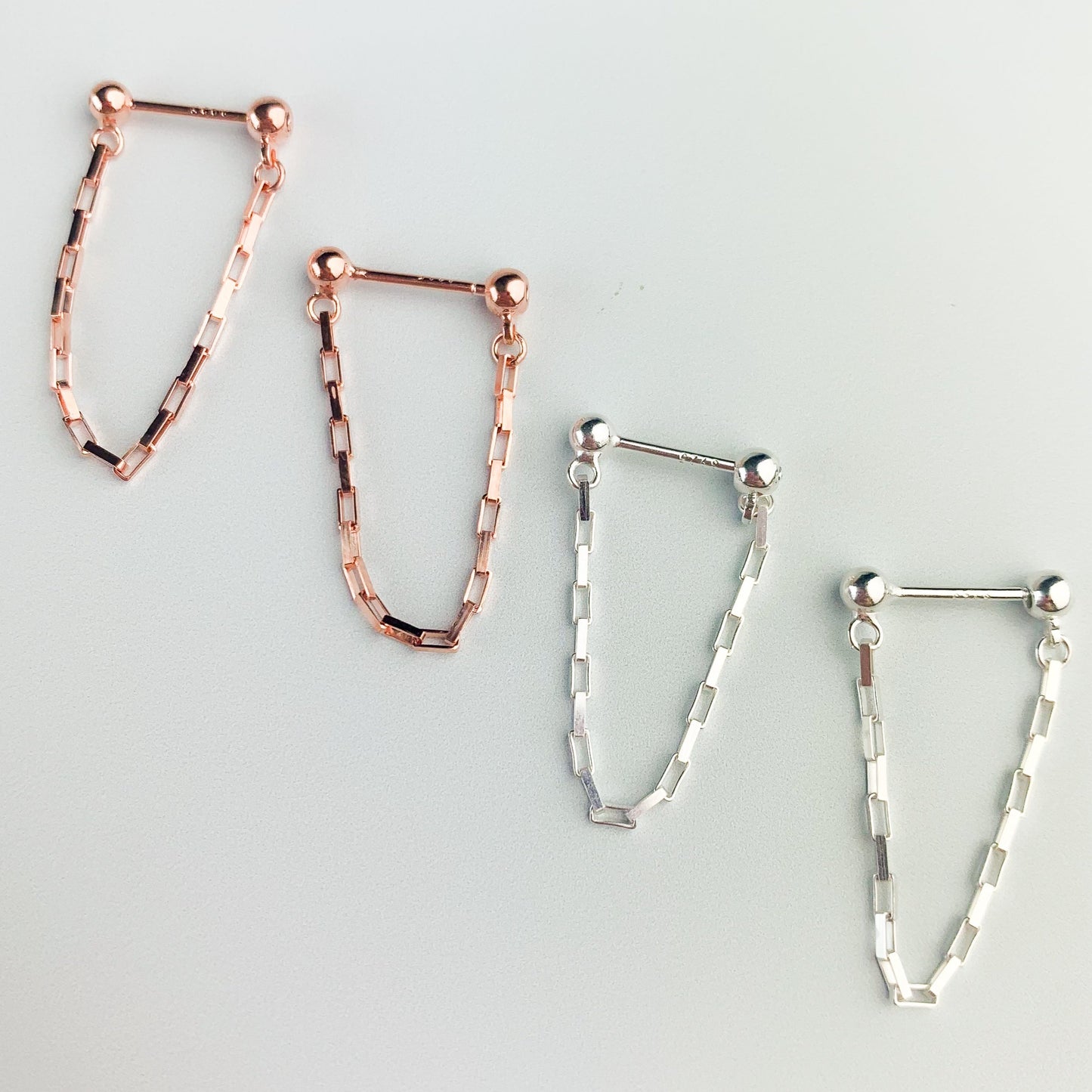 Chain Loop Stud Earrings