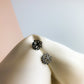 Black Lotus Flower Stud Earrings