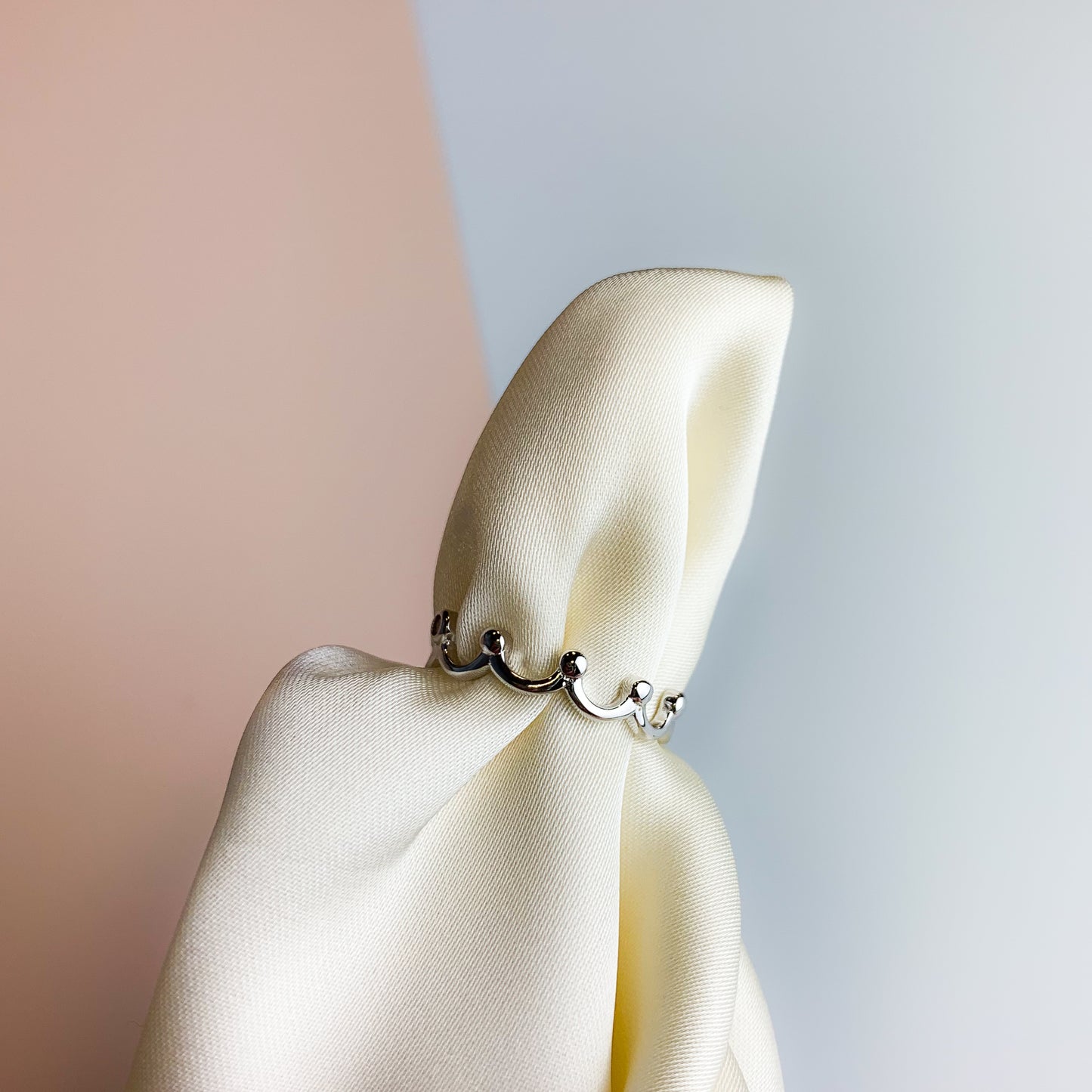 Elegant Silver Crown Ring