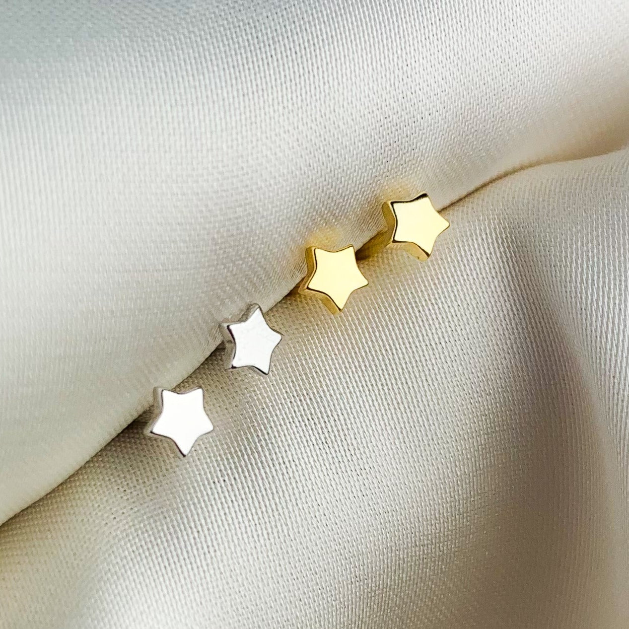 Tiny Geometric Stud Earrings