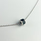 Sterling Silver Zirconia Roll Necklace