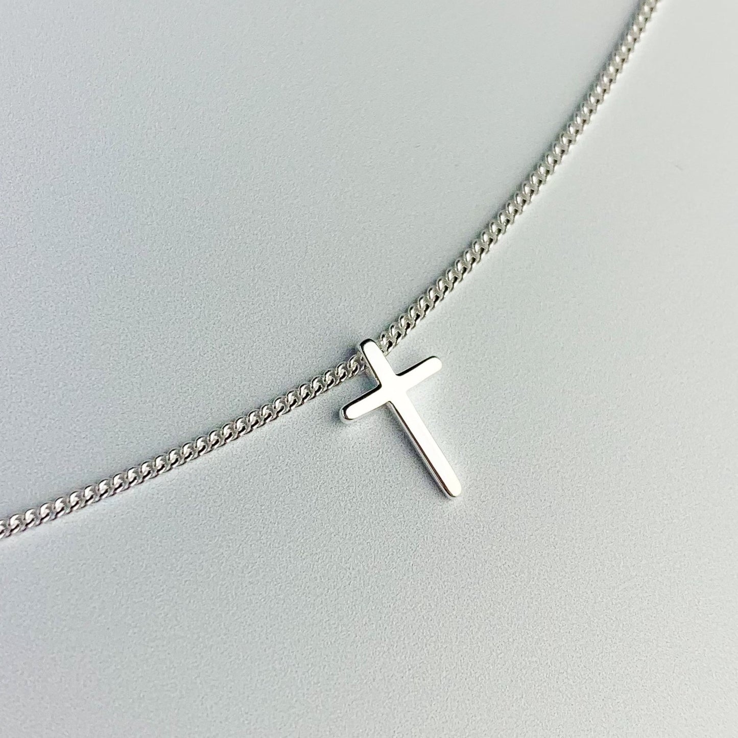 Tiny Cross Pendant Necklace