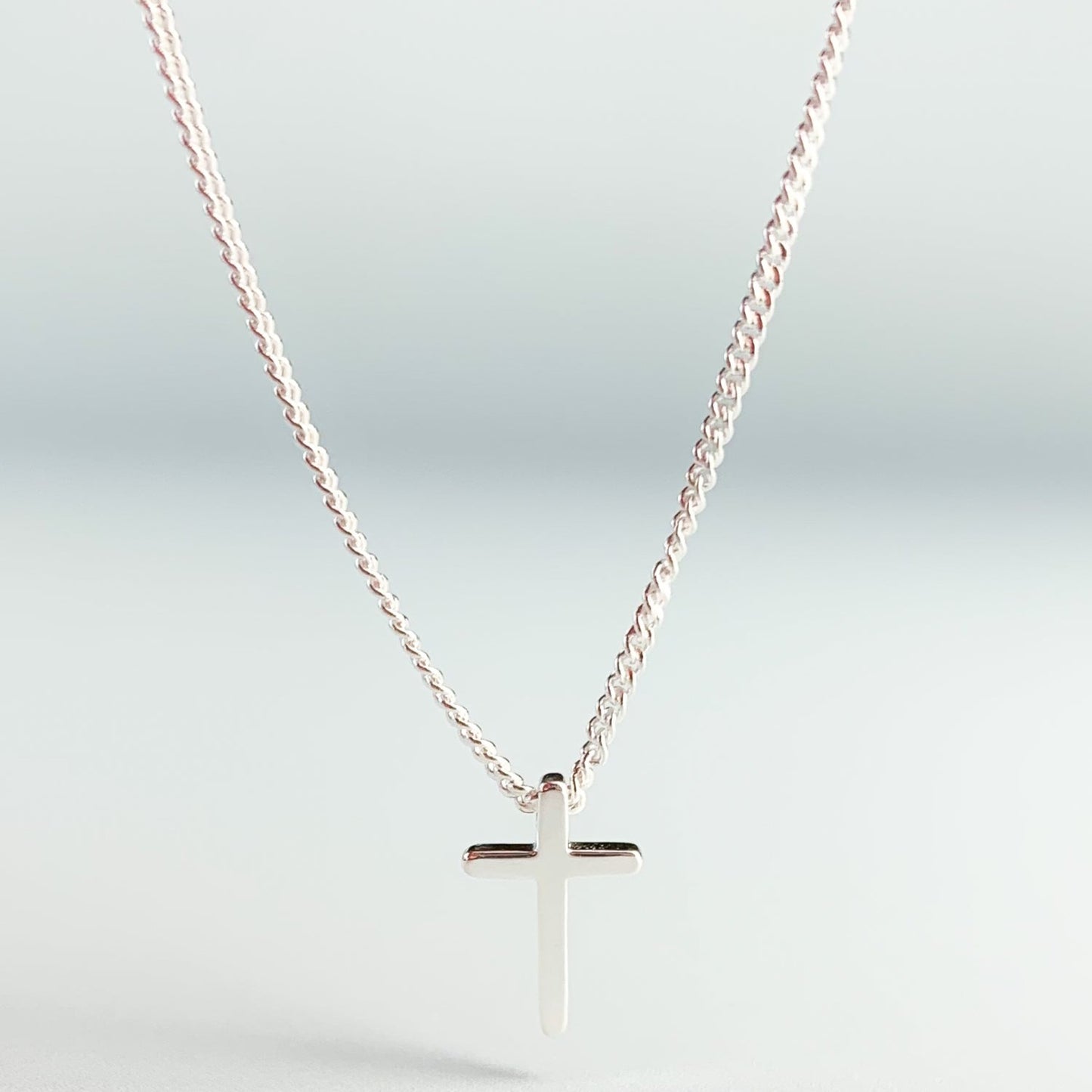 Tiny Cross Pendant Necklace
