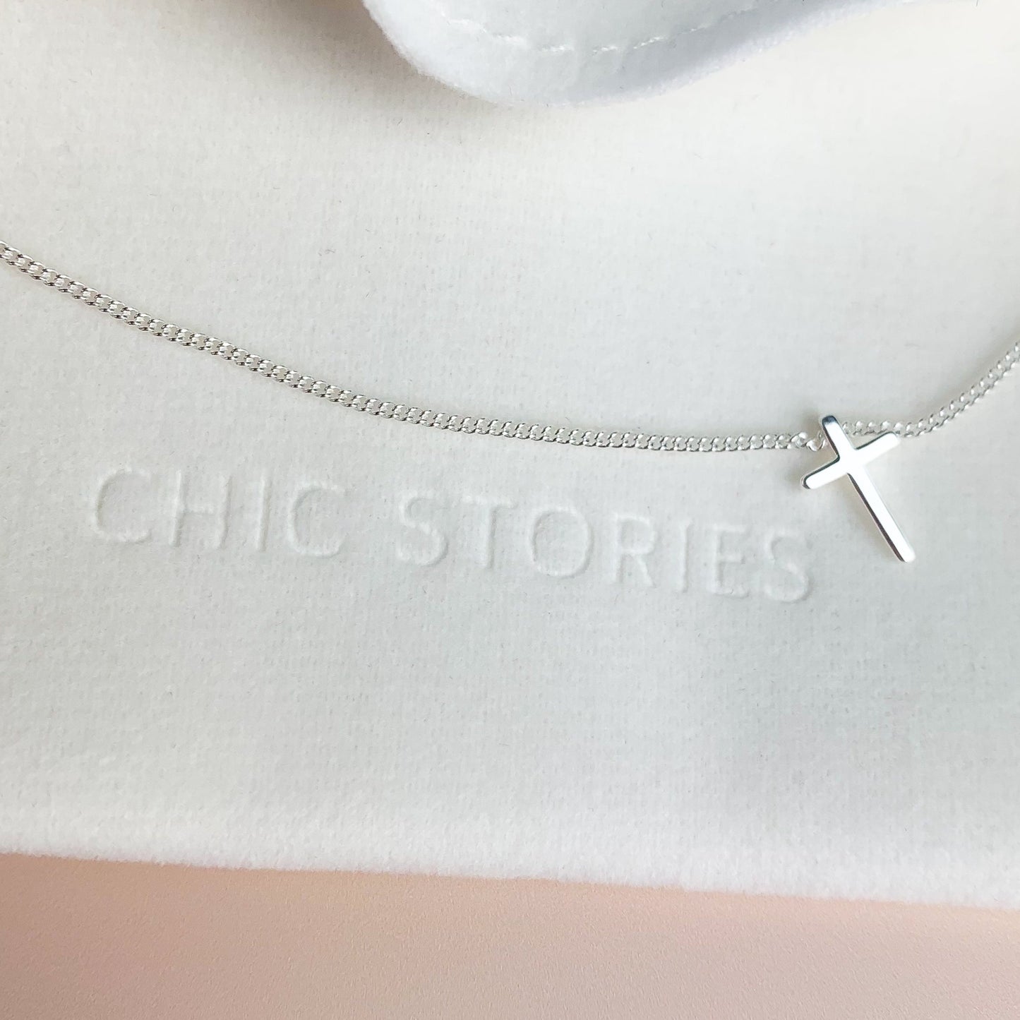 Tiny Cross Pendant Necklace