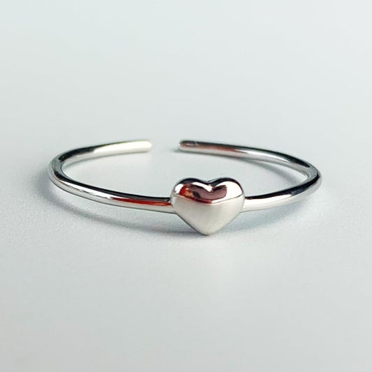 Minimalist Heart Stacking Ring