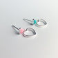 Pink or Blue Heart Drop Earrings