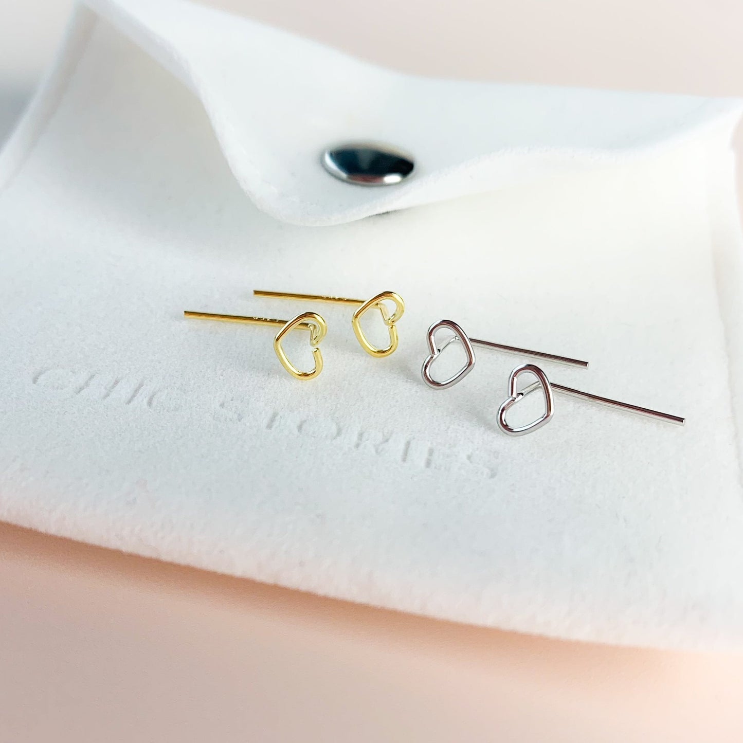 Minimalist Heart Earrings