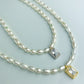 Layering Pearl and Chain Necklaces