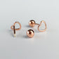 Screw Back Heart Stud Earrings