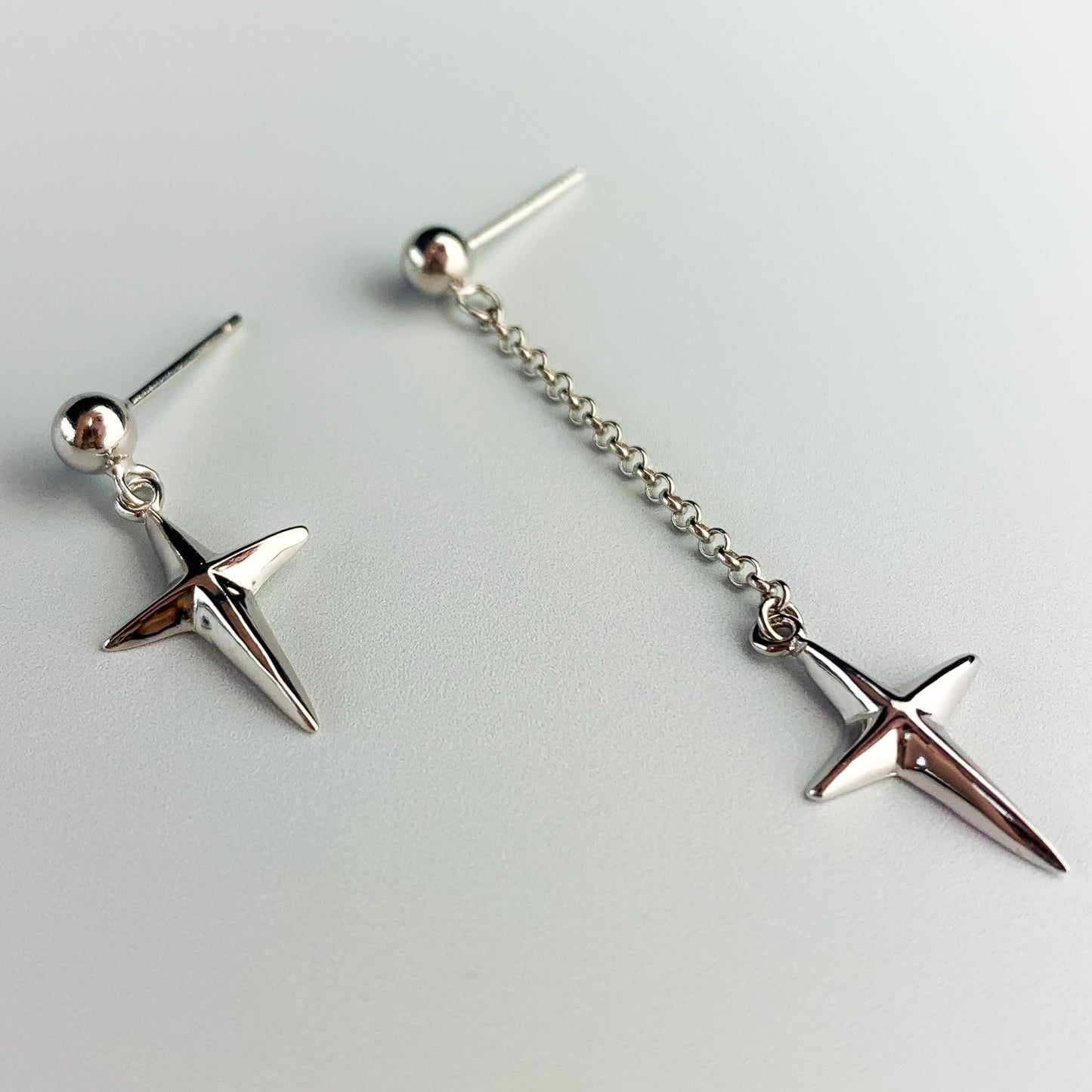 Asymmetrical Cross Drop Earrings