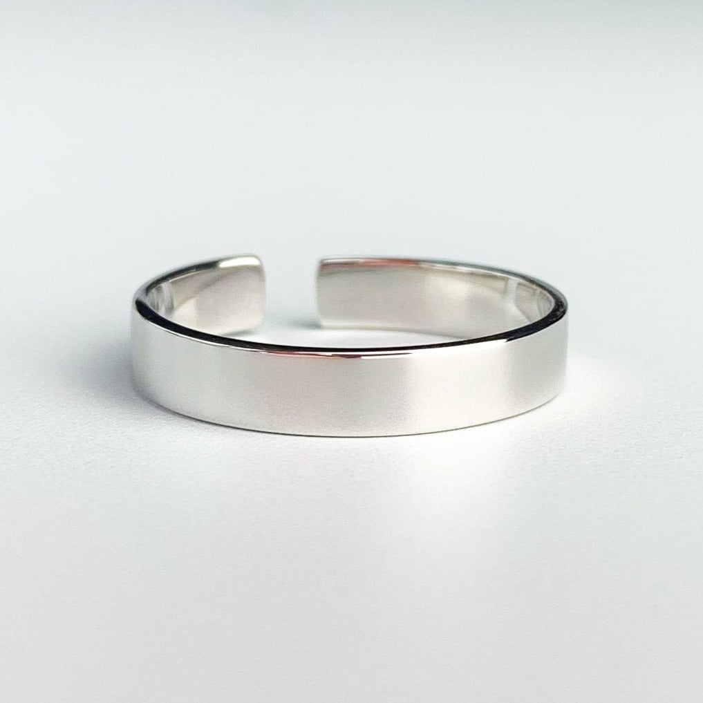 Simple Flat Band Adjustable Ring