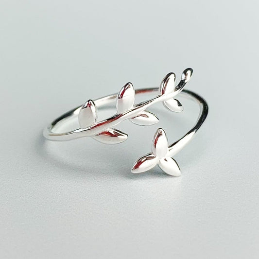 Asymmetrical Leaf Wrap Ring