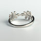 Crystal Detail Adjustable Leaf Ring