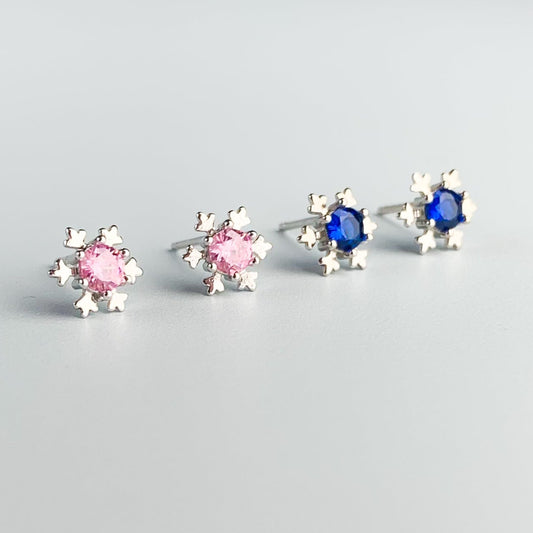 Crystal Snowflake Stud Earrings