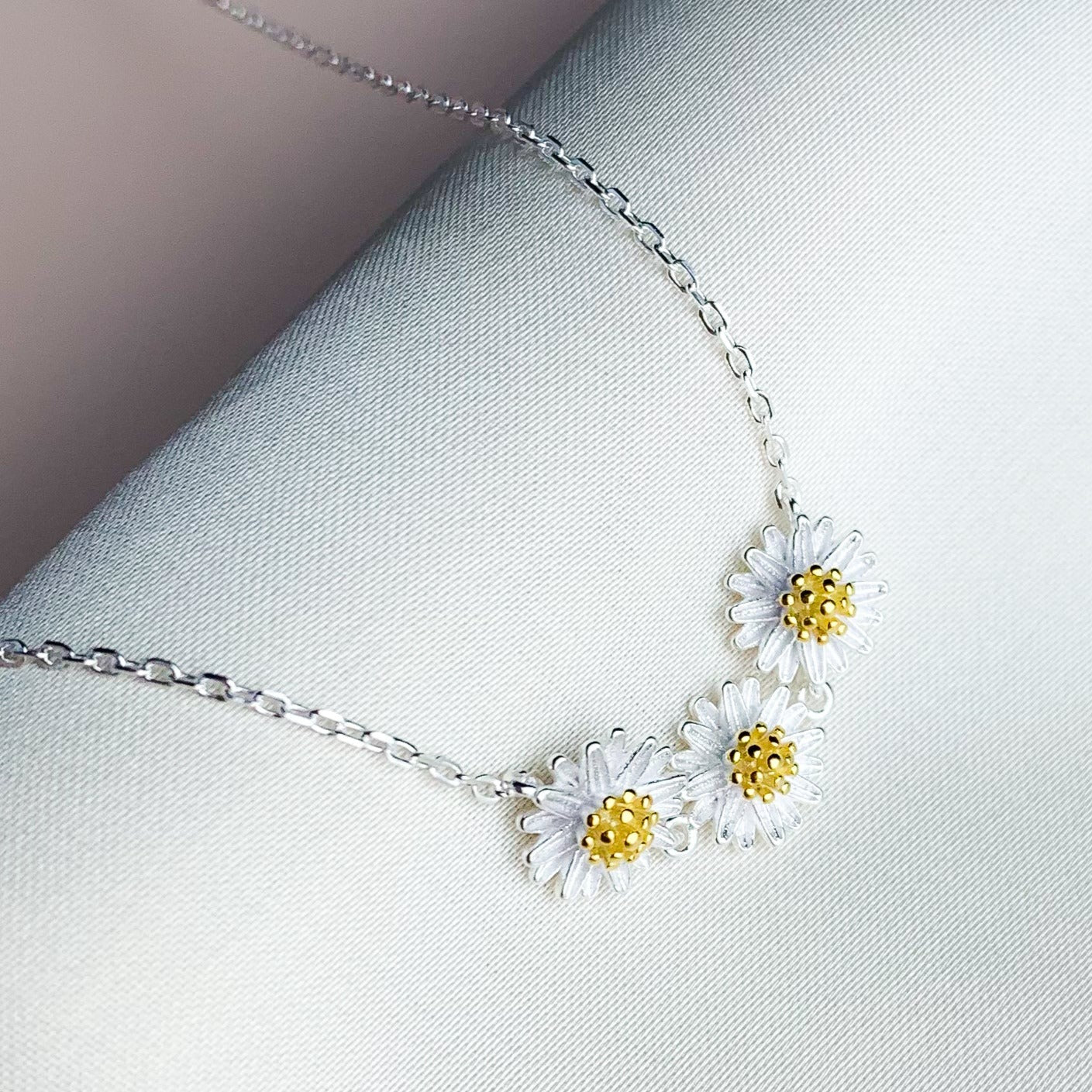 Daisy Trio Pendant Necklace