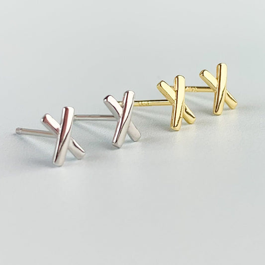 Minimalist Cross Stud Earrings