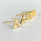 Geometric Square and Triangle Stud Earrings