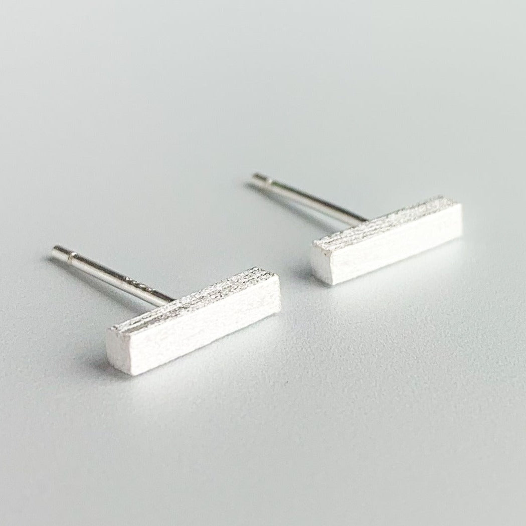 Minimalist Bar Stud Earrings