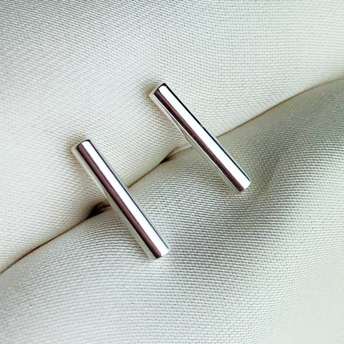 Minimalist Bar Stud Earrings