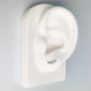 White Crystal Curve Stud Earrings