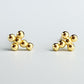 Sterling Silver Bubble Cross Studs
