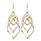 Sparkly Gold Spiral Drop Earrings