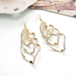 Sparkly Gold Spiral Drop Earrings