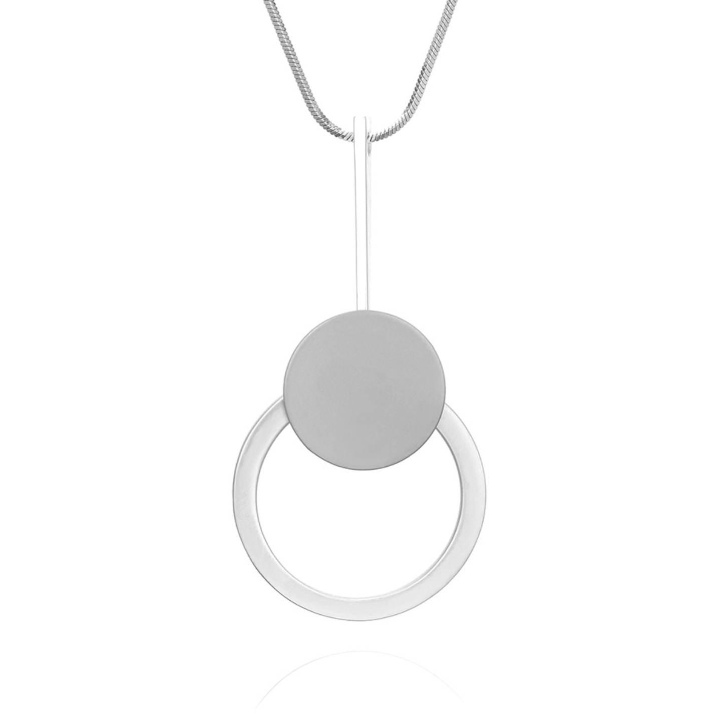Long Drop Circle Necklace