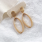 Elegant Gold Circle Drop Earrings