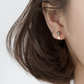 Black Crystal Saturn Stud Earrings