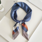 Blue and Orange Check Scarf