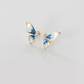 Crystal Detail Butterfly Wing Stud Earrings