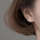Sparkly Leaf Stud Earrings