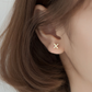 Crystal Detail Cross Stud Earrings