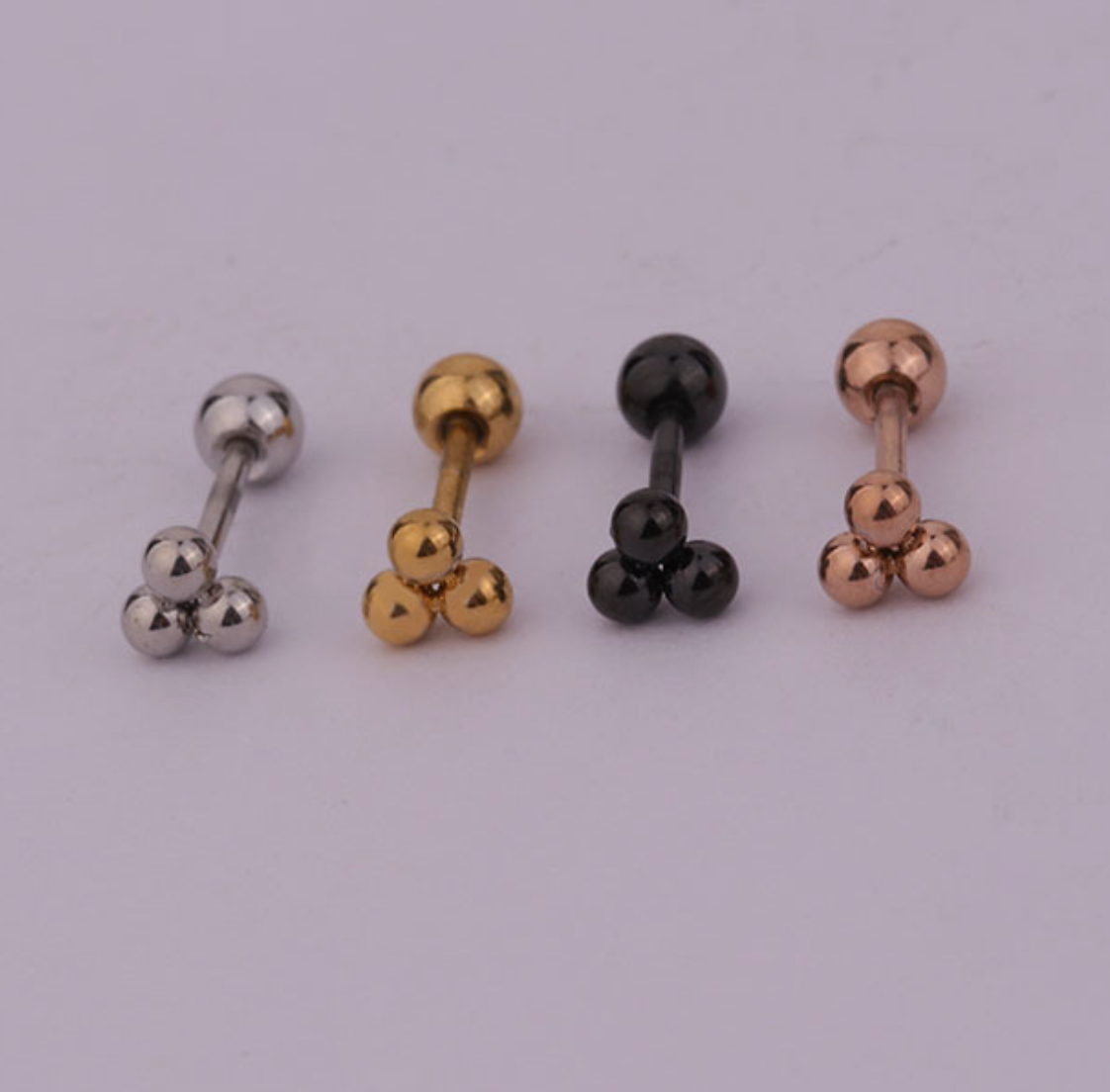 Quirky Gold & Silver Screwback Earrings