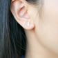 Brushed Silver Bunny Stud Stud Earrings