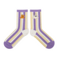 Purple Striped Socks with Characters