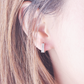 Crystal Detail Square Huggie Hoop Earrings