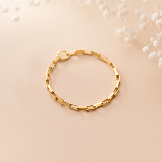 Rectangle Link Chain Ring
