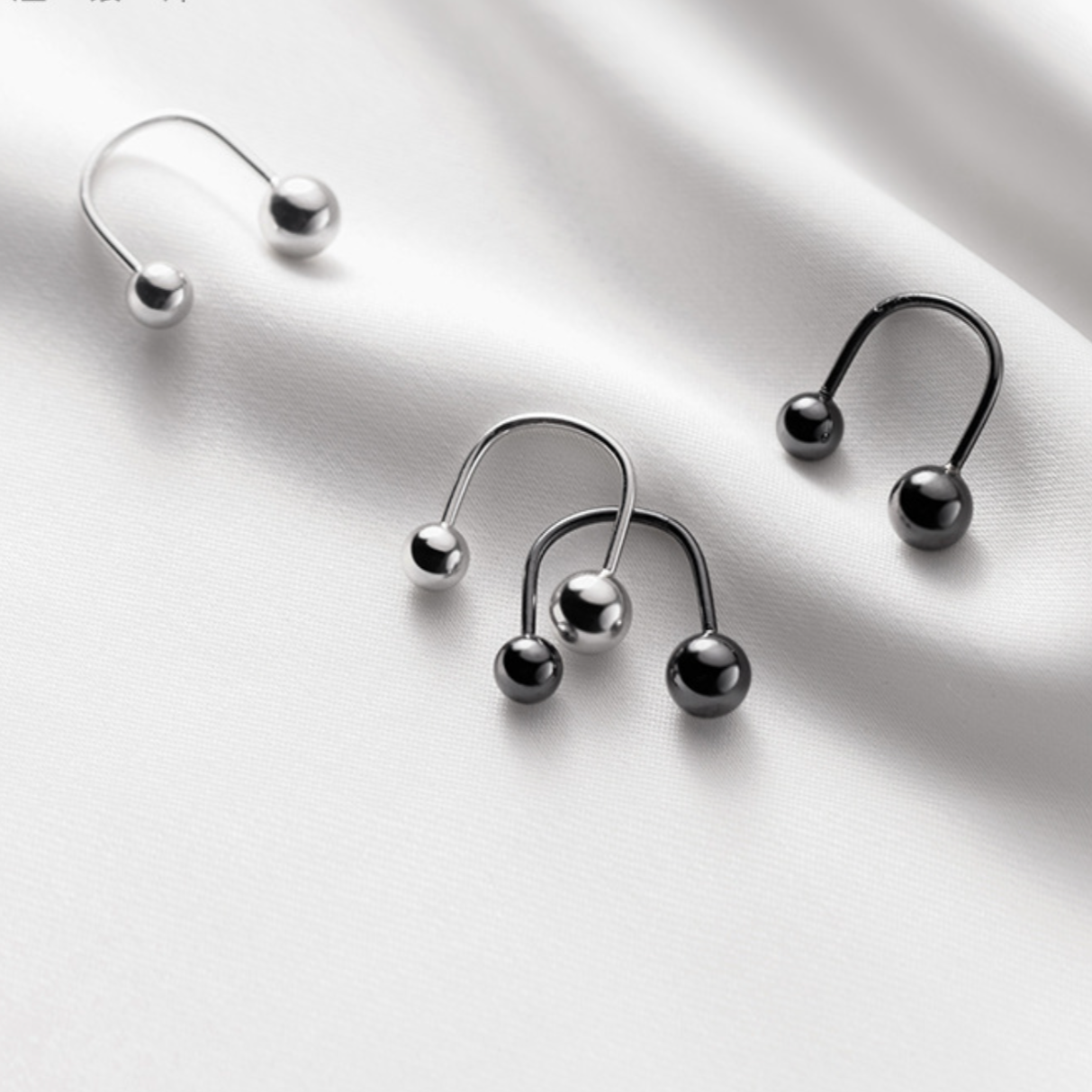 Sterling Silver Loop Back Earrings