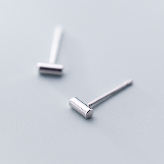 Tiny Bar Stud Earrings