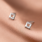 Crystal Detail Square Stud Earrings