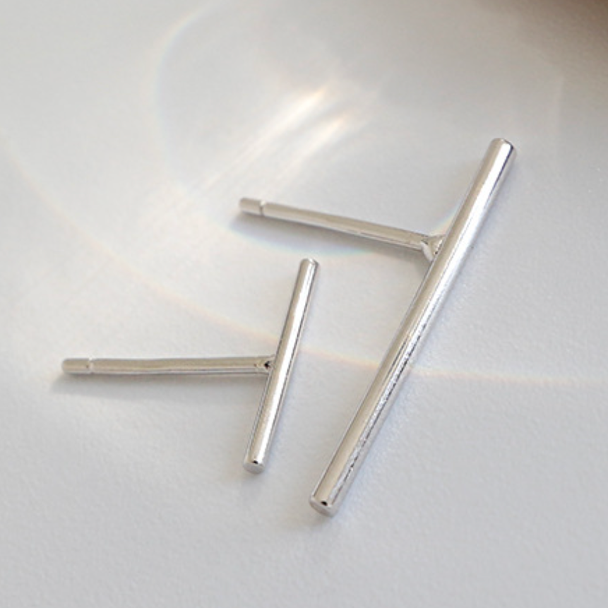 Minimalist Bar Stud Earrings